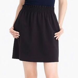 J.‎ Crew black wool-blend paperbag sidewalk mini skirt w/ pockets Women’s Size 2